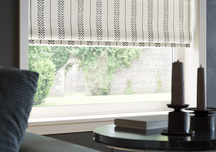 Laurel Stripe, Charcoal - Roman Blind - Image 5